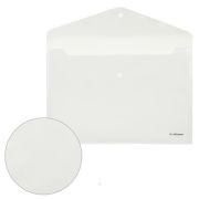 Папка-конверт с кнопкой ERICH KRAUSE «Fizzy Clear», А4, до 120 листов, прозрачная, 0,12 мм