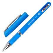 Ручка шариковая масляная с грипом синяя 0,7 мм, линия письма 0,35 м, BRAUBERG «L-10», корпус синий