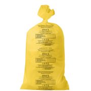 Мешки для мусора медицинские 100 л КОМПЛЕКТ 20 шт., класс Б (желтые),  60х100 см, 14 мкм