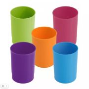 Подставка-стакан СТАММ «Офис Intensive», пластик, круглый, ассорти