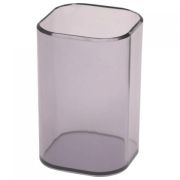 Подставка-органайзер СТАММ «Визит» (стакан для ручек), 70*70*100 мм, тонированная серая