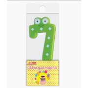 Свеча-цифра для торта «deVENTE. Смешная» 7, размер свечки 6,1x3,9x0,85 см, с рисунком, в пластиковой