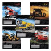 Тетрадь линия А5 12 л. Hatber «Спецтехника», на скобе, 60 г/м², 5 диз., обложка мелованный картон,