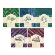 Тетрадь линия А5 12 л. Hatber «Транспорт» тиснение 5 диз.в блоке скругл.углы