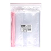 Гриппер 200 мм х 250 мм, ZIP LOCK «зиплок» ОЧЕНЬ ПРОЧНЫЕ,комплект 100 шт.,ПВД 80 мкм, BRAUBERG EXTRA