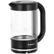 Чайник BOSCH TWK70B03, 1,7 л, 2400 Вт, закрытый нагревательный элемент, стекло, черный