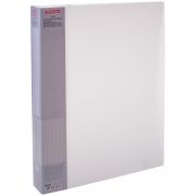 Папка на 4-х кольцах А4/40 мм белая «Diamond» Berlingo, полупрозрачная пластиковая