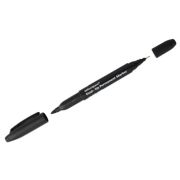 Маркер перманентный черный 0,8-2,2 мм круглый пишущий узел двухсторонний OfficeSpace