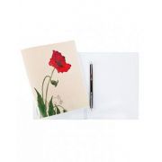 Папка пластиковая А4 700 мкм Red on Whit, с пружинным скоросшивателем, корешок 14 мм