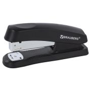 Степлер №24/6, 26/6 до 30 листов, BRAUBERG «Standard+», черный