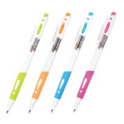 Ручка шариковая автоматическая синяя 0, 7 мм  STAFF «BP-16 White»с грипом, ассорти., линия письма 0,35 мм