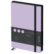 Ежедневник недатированный, В6, 136л., кожзам, Berlingo «Instinct», черный/лаванда, с резинкой