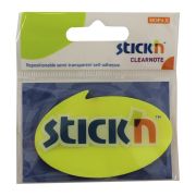 Бумага для записей с липким слоем 76*76 мм 2 цвета «Эллипс» прозрачный из пластика Hopax