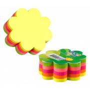 Бумага для записей с липким слоем 67*67 мм 5 неоновых цветов 250 л «Цветок» Hopax