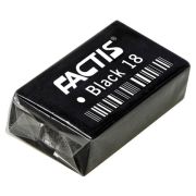 Ластик FACTIS Black 18 (Испания), 41х24х13 мм, черный, прямоугольный, супермягкий