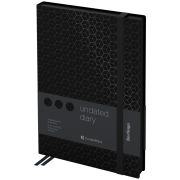 Ежедневник недатированный, А5, 136л., кожзам, Berlingo «DoubleBlack», черный срез, черный, с рисунком