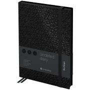 Ежедневник недатированный, А5, 136л., кожзам, Berlingo «DoubleBlack», черный срез, черный, с рисунком