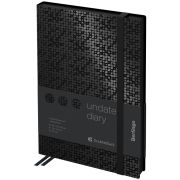 Ежедневник недатированный, В6, 136л., кожзам, Berlingo «DoubleBlack», черный, с рисунком, черный срез