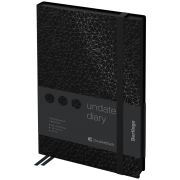 Ежедневник недатированный, В6, 136л., кожзам, Berlingo «DoubleBlack», черный, с рисунком, черный срез