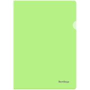 Папка-уголок салатовая А4 180 мкм Berlingo «Starlight», прозрачная