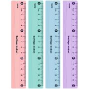 Линейка 15см Berlingo «Instinct», пластиковая, ассорти, европодвес