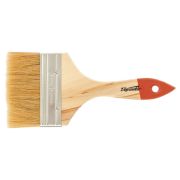 Кисть плоская 100 мм натуральная щетина, деревянная ручка, для масляных краскок,лаков, SPARTA