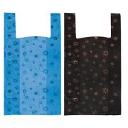 Пакеты «майка»,100шт,/упак  31+18х59см, ПНД, «Звезды», 18мкм