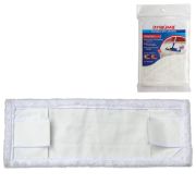 Насадка МОП плоская для швабры/держателя 40 см, уши/карманы (ТИП У/К), микрофибра, упаковка, LAIMA