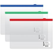 Папка-конверт на молнии 175х250мм 110мкм прозрачная пластиковая Berlingo