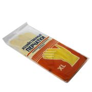 Перчатки латексные размер XL хозяйственные, желтые, Китай