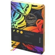 Ежедневник недатированный, А5, 136л., кожзам, Berlingo «Neon Paradise», золотой срез, с рисунком