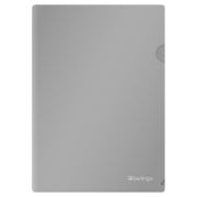 Папка-уголок А4 200 мкм Berlingo «Metallic», серый металлик