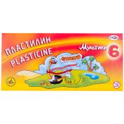 Пластилин 06 цветов 120 г, со стеком, картон, «Мультики» Гамма