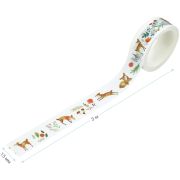 Клейкая лента декоративная MESHU «Cute deer», 1,5 см*3м