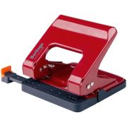 Дырокол энергосберегающий Berlingo «Smart Technology» 25л., металлический, фиксатор, линейка, красный