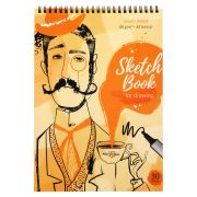 Скетчбук 30л., А4 ArtSpace «Чайная церемония», на гребне, Микс 3 блока (крафт+черный+пастель беж)