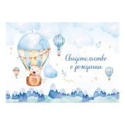 Папка адресная Свидетельство о рождении OfficeSpace «Медвежонок», А5, ламинированная, для мальчиков