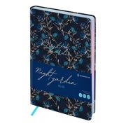 Ежедневник недатированный, А5, 136л., кожзам, Greenwich Line «Night garden. Blue», тон. блок