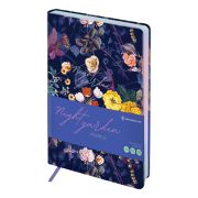 Ежедневник недатированный, А5, 136л., кожзам, Greenwich Line «Night garden. Purple», тон. блок