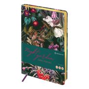 Ежедневник недатированный, А5, 136л., кожзам, Greenwich Line «Night garden. Dark persian», тон. блок