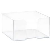 Подставка для бумажного блока СТАММ, 9*9*5см, пластиковая, прозрачная