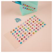Наклейки акриловые MESHU «Small hearts», 25*10см, стразы, 91 наклейка, инд. уп., европодвес