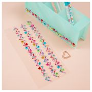 Наклейки акриловые MESHU «Zigzag», 25*10см, стразы, 396 наклеек, инд. уп., европодвес