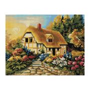 Алмазная мозаика ТРИ СОВЫ «Сказочная избушка», 30*40см, холст на деревянном подрамнике, картонная коробка с пластиковой ручкой