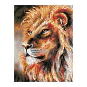 Алмазная мозаика ТРИ СОВЫ «Царь зверей», 30*40см, холст на деревянном подрамнике, картонная коробка с пластиковой ручкой