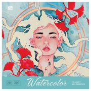 Скетчбук для акварели, 20л., 200*200, ArtSpace«Девушка», 200г/м2