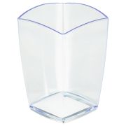 Подставка-стакан СТАММ «Тропик», пластиковая, квадратная, прозрачная