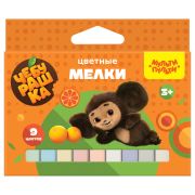 Мелки цветные Мульти-Пульти «Чебурашка», 9цв., картонная коробка, европодвес