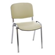 Стул Helmi HL-F01 «Изо», каркас хром, обивка кожзам бежевый