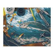 Алмазная мозаика ТРИ СОВЫ «Рыбалка» 40*50см, холст, картонная коробка с пластиковой ручкой